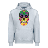 Heather Grey sugar skull Urban Hoodie - FaDigitalArtStudio