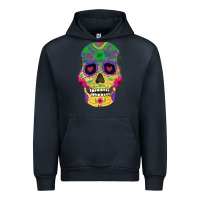 Navy sugar skull Urban Hoodie - FaDigitalArtStudio