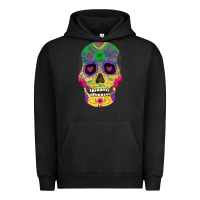 Pigment Black sugar skull Urban Hoodie - FaDigitalArtStudio