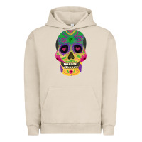 Pigment French Oak sugar skull Urban Hoodie - FaDigitalArtStudio