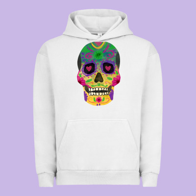 Sugar Skull Urban Hoodie Designed By Fadigitalartstudio
