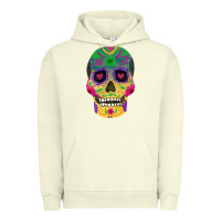 Pigment Pistachio sugar skull Urban Hoodie - FaDigitalArtStudio