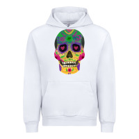 White sugar skull Urban Hoodie - FaDigitalArtStudio