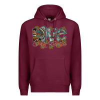 Burgundy love my tribe Premium Hoodie - SublimationCraftShop