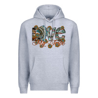 Heather Grey love my tribe Premium Hoodie - SublimationCraftShop