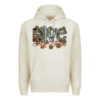 Oatmeal Heather love my tribe Premium Hoodie - SublimationCraftShop