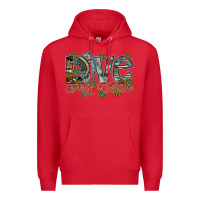 Red love my tribe Premium Hoodie - SublimationCraftShop
