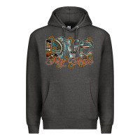 Charcoal Heather love my tribe Premium Hoodie - SublimationCraftShop