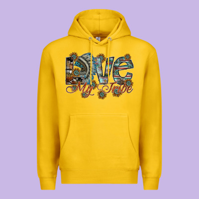 Love My Tribe Premium Hoodie Designed By Sublimationcraftshop