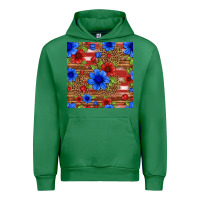 Emerald patriotic flowers seamless pattern Urban Hoodie - HRA Design Shop