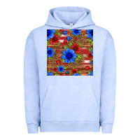 Pigment Grape Ice patriotic flowers seamless pattern Urban Hoodie - HRA Design Shop