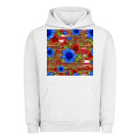 Pigment Lunar Rock patriotic flowers seamless pattern Urban Hoodie - HRA Design Shop
