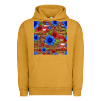 Pigment Peanut Butter patriotic flowers seamless pattern Urban Hoodie - HRA Design Shop