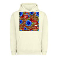 Patriotic Flowers Seamless Pattern Urban Hoodie | Teevron