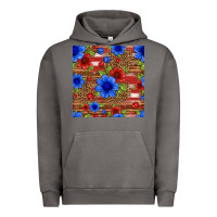 Pigment Tornado patriotic flowers seamless pattern Urban Hoodie - HRA Design Shop