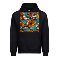Black sunflower horses seamless pattern Urban Hoodie - HRA Design Shop