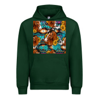 Forest Green sunflower horses seamless pattern Urban Hoodie - HRA Design Shop