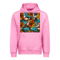 Fuchsia Pink sunflower horses seamless pattern Urban Hoodie - HRA Design Shop