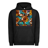 Pigment Black sunflower horses seamless pattern Urban Hoodie - HRA Design Shop
