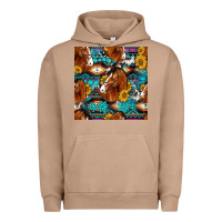 Pigment Burro sunflower horses seamless pattern Urban Hoodie - HRA Design Shop