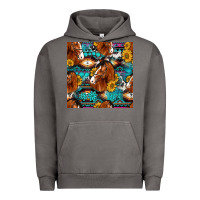 Pigment Tornado sunflower horses seamless pattern Urban Hoodie - HRA Design Shop