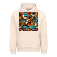Sandshell sunflower horses seamless pattern Urban Hoodie - HRA Design Shop