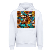 White sunflower horses seamless pattern Urban Hoodie - HRA Design Shop