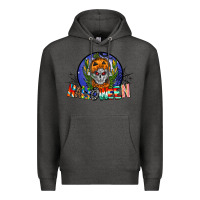 Charcoal Heather halloween Premium Hoodie - CowhideDigitalArt