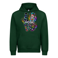 Forest Green love autism Urban Hoodie - SublimationCraftShop