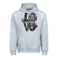 Heather Grey love autism Urban Hoodie - SublimationCraftShop