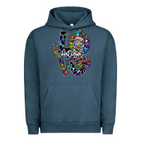 Pigment Midnight Navy love autism Urban Hoodie - SublimationCraftShop