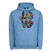 Pigment Pebble Blue love autism Urban Hoodie - SublimationCraftShop