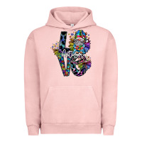 Pigment Salmon love autism Urban Hoodie - SublimationCraftShop