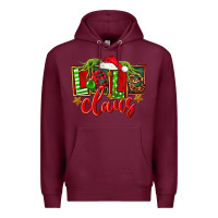 Burgundy christmas lele claus Premium Hoodie - FaDigitalArtStudio