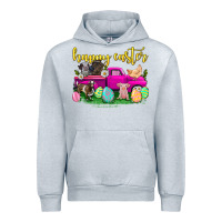 Heather Grey happy easter truck with farm animal Urban Hoodie - Neo Western