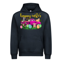 Navy happy easter truck with farm animal Urban Hoodie - Neo Western