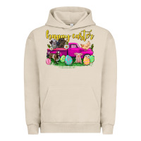 Pigment French Oak happy easter truck with farm animal Urban Hoodie - Neo Western