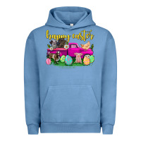 Pigment Pebble Blue happy easter truck with farm animal Urban Hoodie - Neo Western