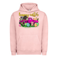 Pigment Salmon happy easter truck with farm animal Urban Hoodie - Neo Western
