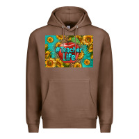 Chestnut teacher life skinny metal can holder Premium Hoodie - HRA Design Shop