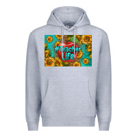 Heather Grey teacher life skinny metal can holder Premium Hoodie - HRA Design Shop