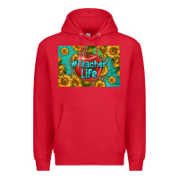 Red teacher life skinny metal can holder Premium Hoodie - HRA Design Shop