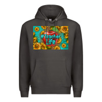 Smoke teacher life skinny metal can holder Premium Hoodie - HRA Design Shop