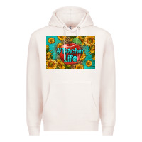 Pale Pink teacher life skinny metal can holder Premium Hoodie - HRA Design Shop