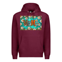Burgundy western daisy mama skinny metal can holder Premium Hoodie - HRA Design Shop