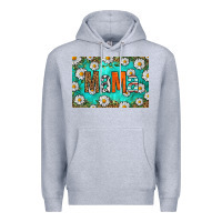 Heather Grey western daisy mama skinny metal can holder Premium Hoodie - HRA Design Shop