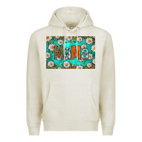 Oatmeal Heather western daisy mama skinny metal can holder Premium Hoodie - HRA Design Shop