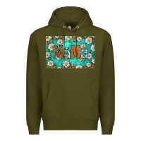Army Green western daisy mama skinny metal can holder Premium Hoodie - HRA Design Shop