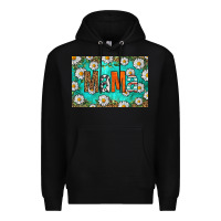 Black western daisy mama skinny metal can holder Premium Hoodie - HRA Design Shop