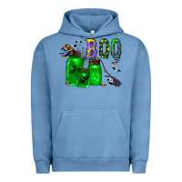 Pigment Pebble Blue boo drink Urban Hoodie - CowhideDigitalArt